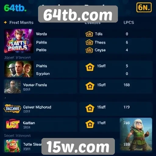 Análise dos jogos mais populares no 64tb.com